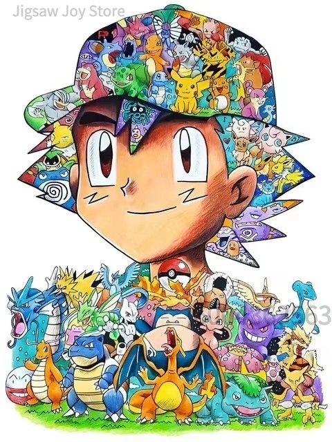 Art Craft With Paper - Healing Anime Art Pokemon Jigsaw Puzzle