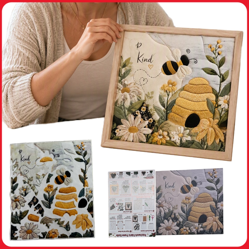 Art Craft Kit - Punch Needle Embroidery DIY Kit Bee