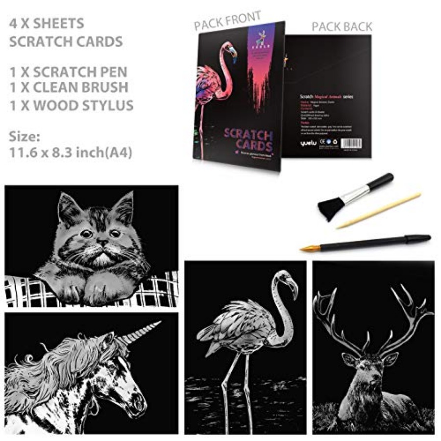 Rainbow Scratch Art Painting P - Art Craft With Paper review and price