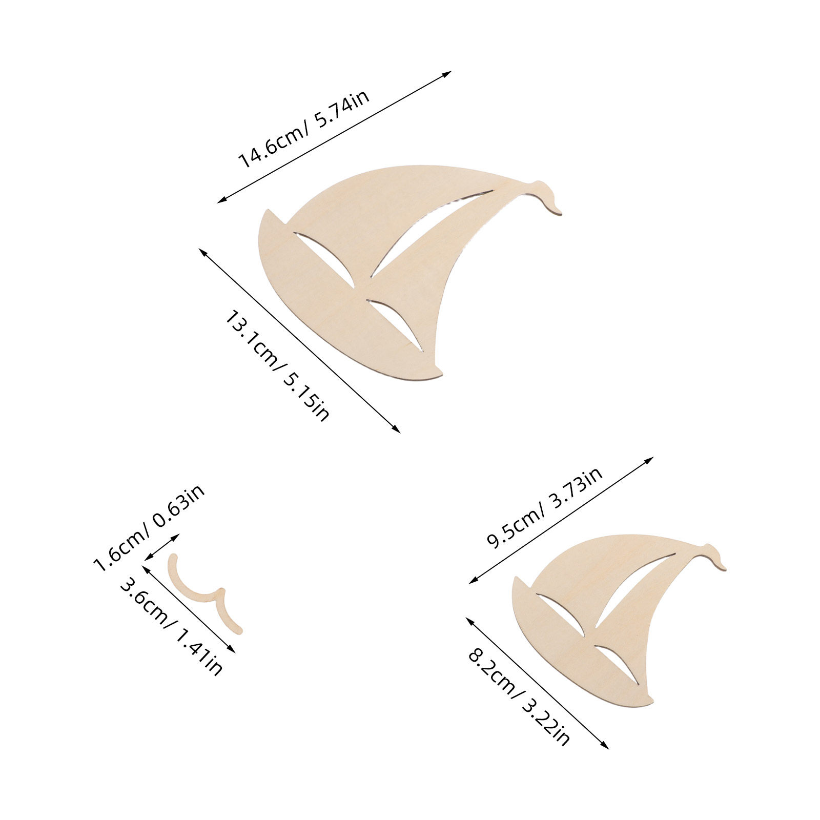 6Pcs Unfinished Wood Sailboat  - Art And Craft For Nursery review and price