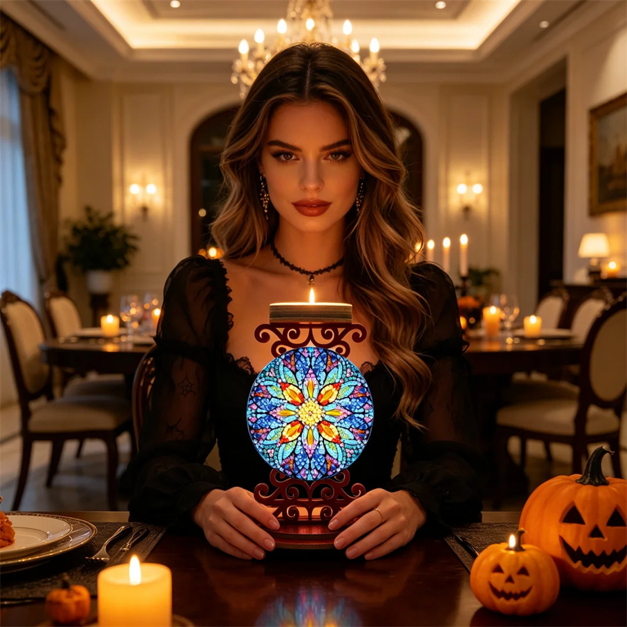 Flower candle holder Halloween - Art Craft Kit review and price