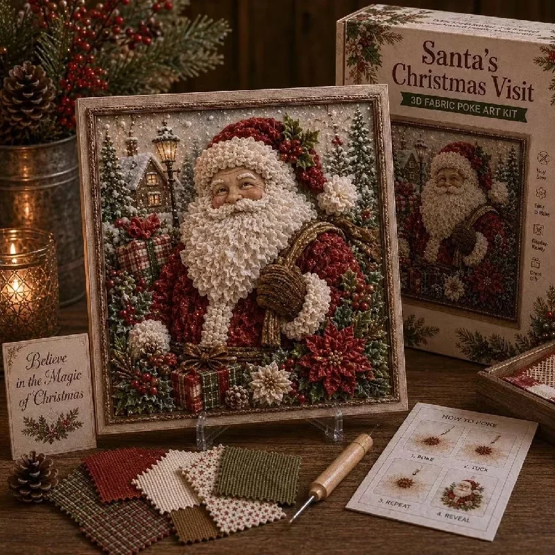 Vintage Christmas Fabric Poke  - Art Craft Kit review and price