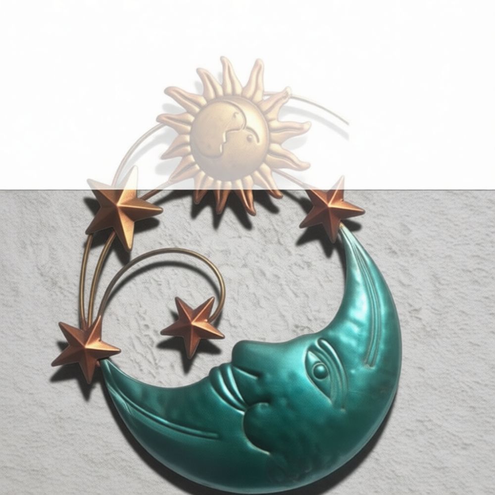 Handmade Iron Metal Moon Face  - Art And Craft For Nursery review and price